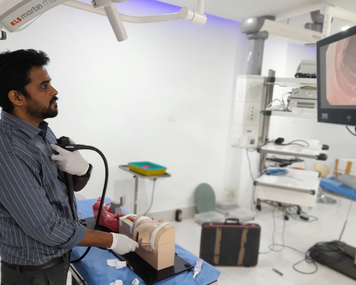 Dr. Arindam Acharyya checking a patient at his chamber in Nadia